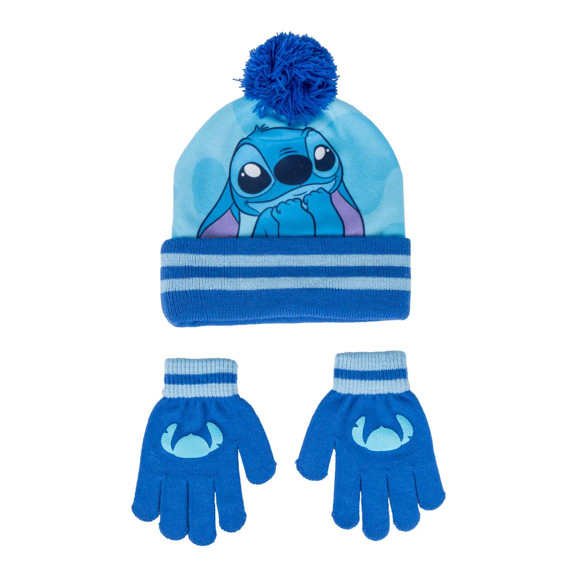 conjunto gorro+guantes stitch