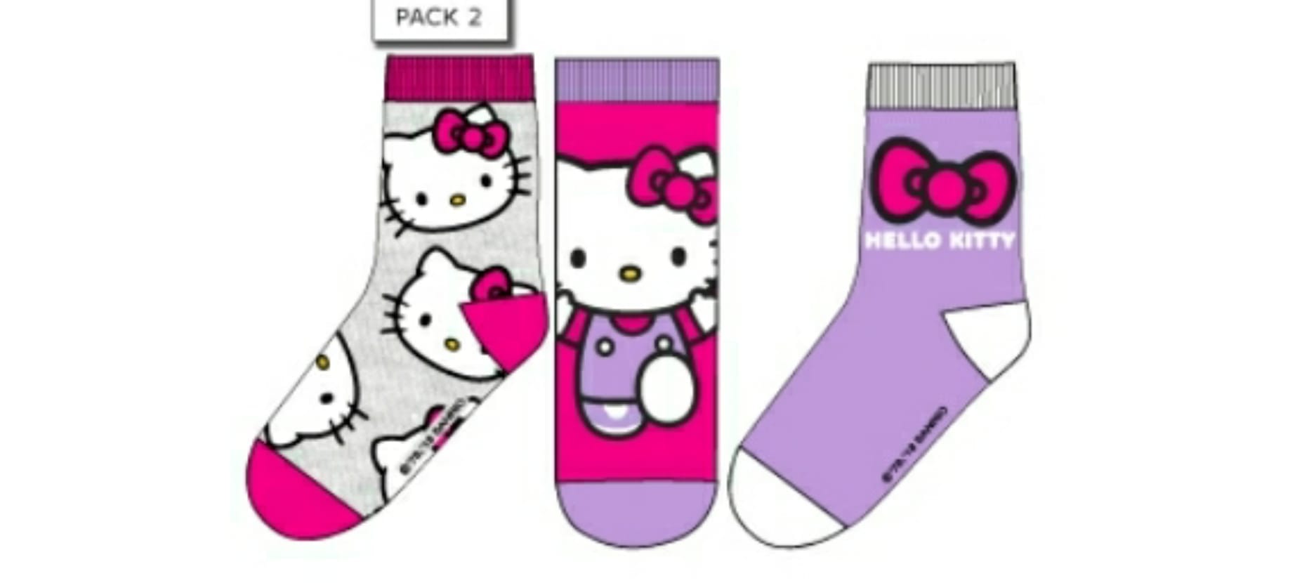 pack 3 pares calcetines hello kitty