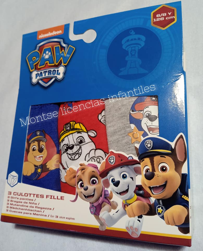 pack 3 calzoncillos patrulla canina