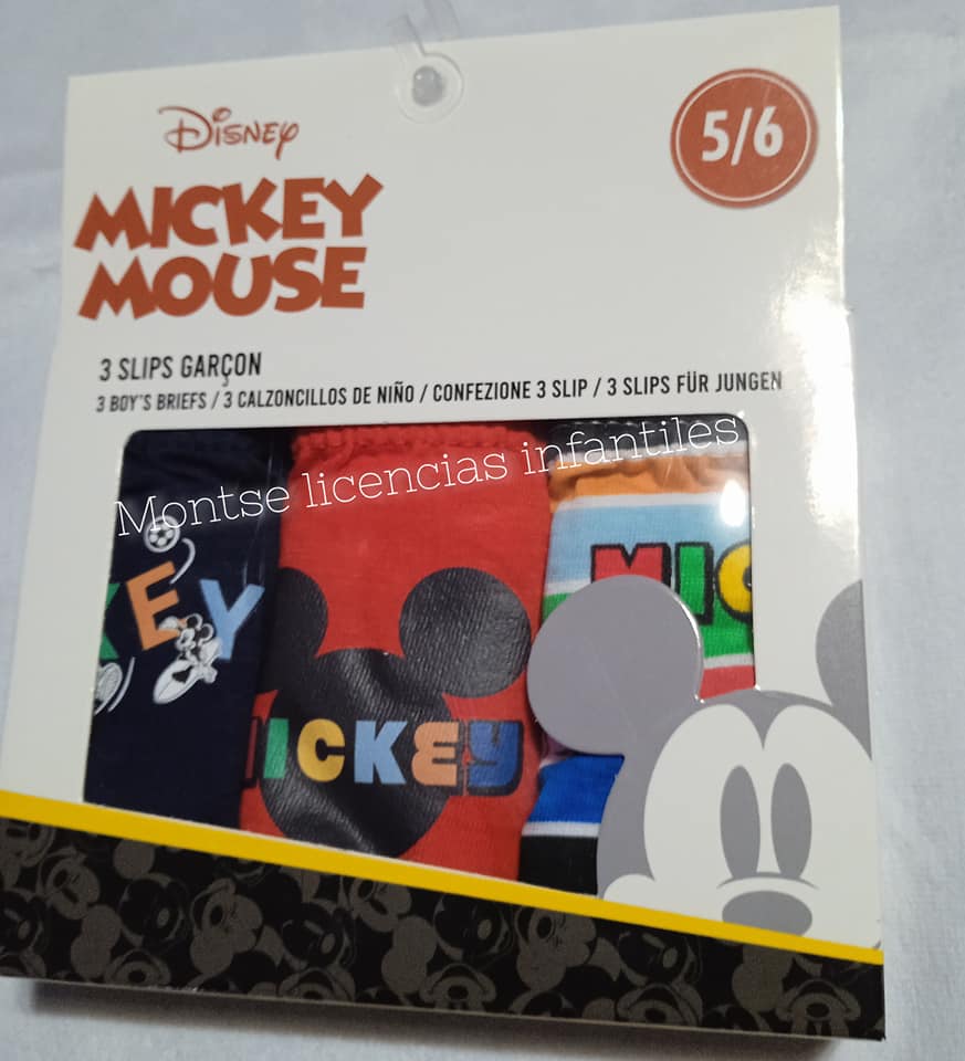 pack 3 calzoncillos mickey