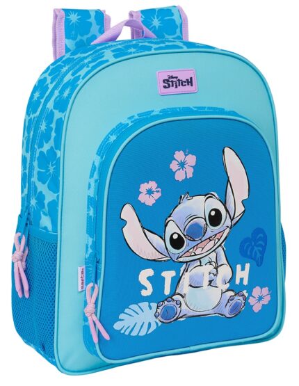 mochila adap.carro stitch disney 38cm.