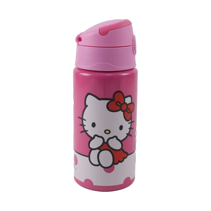 botella aluminio flip hello kitty