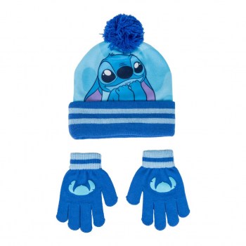 conjunto gorro+guantes stitch