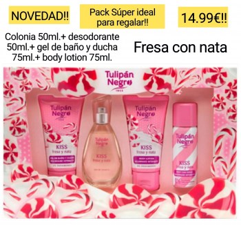 pack regalo fresa con nata 