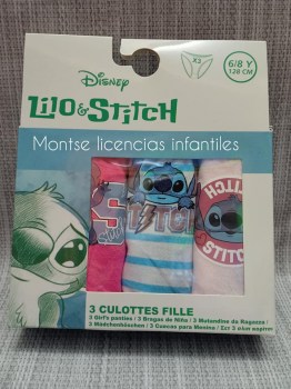 pack 3 braguitas stitch