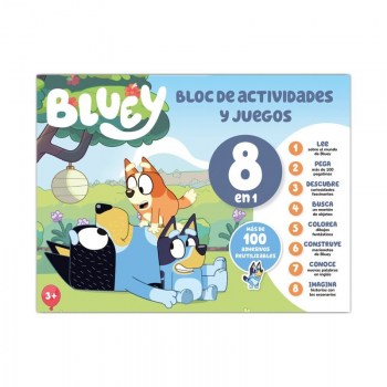 bloc de actividades y juegos 8 en 1 bluey