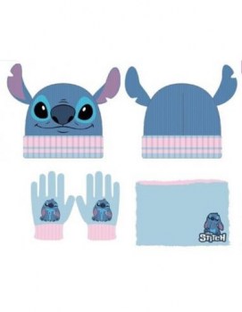 conjunto gorro+braga cuello+guantes stitch